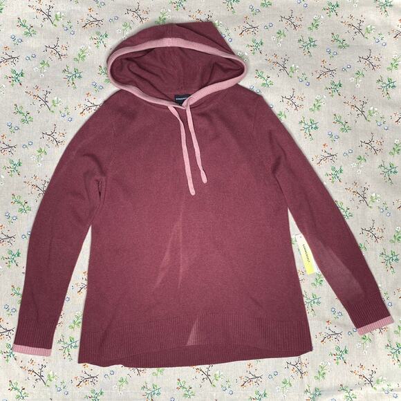 Summersalt Knit Hooded Sweater Cashmere Merino Wool Pullover Cozy Lounge Flaw S - Picture 2 of 11